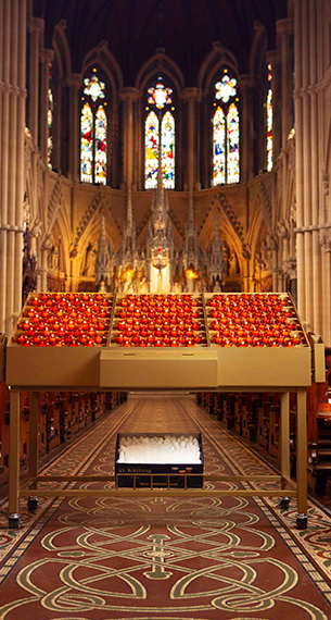 Lampadário 147 velas dourado